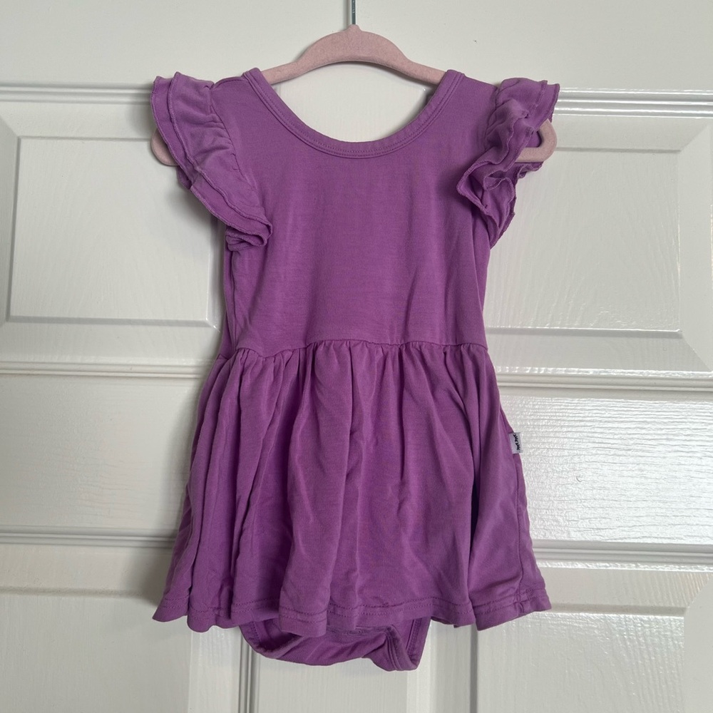 Little Sleepies PLAY Purple Twirl Dress with Bodysuit 12-18 Months